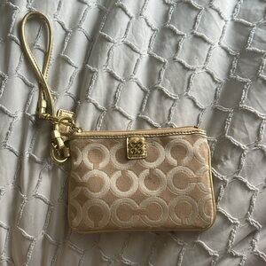 gold coach wallet